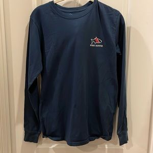 FISH HIPPIE Men’s XS Navy Long Sleeve T Shirt EUC